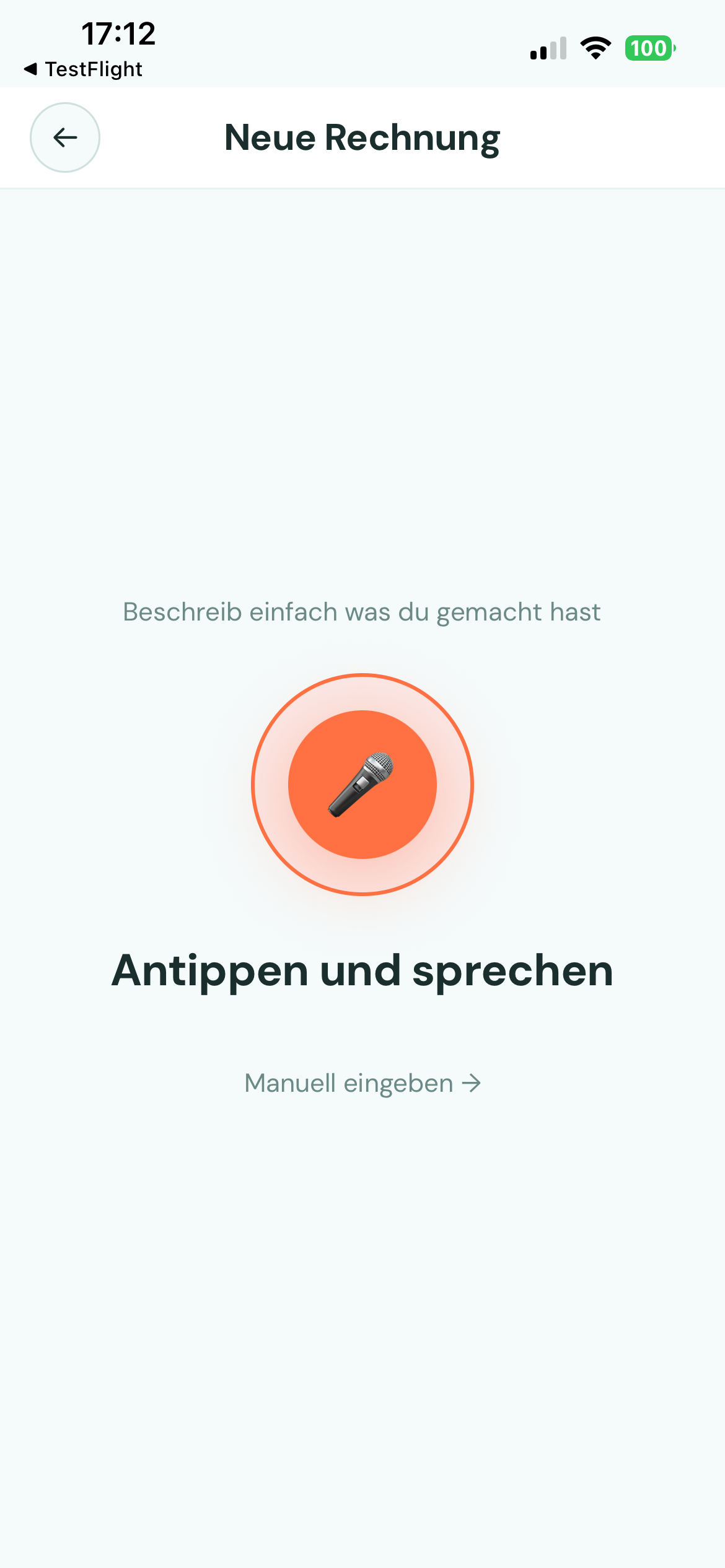 SagFix Rechnung aufnehmen